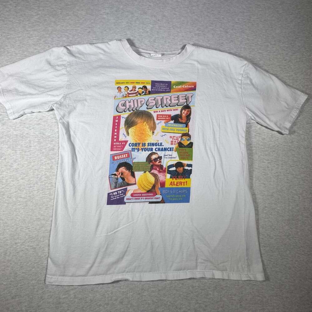Chip Street Teen Magazine Spoof T-Shirt White 2XL